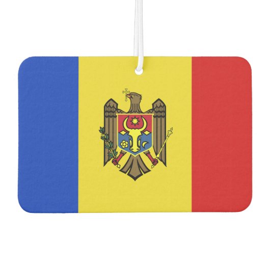 Désodorisant Pour Voiture Drapeau de Moldova (Devant)