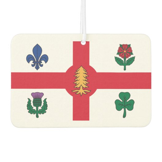 Désodorisant Pour Voiture Drapeau de Montréal (Québec) (Devant)