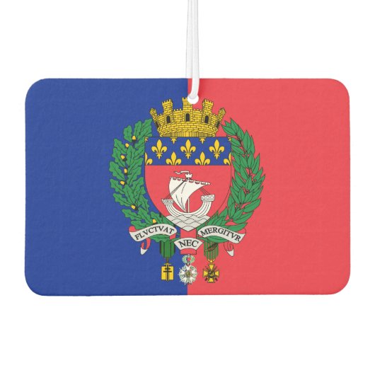 Désodorisant Pour Voiture Drapeau de Paris, France (Devant)