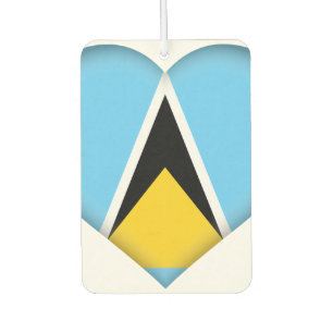 Désodorisant Pour Voiture Drapeau de Sainte-Lucie