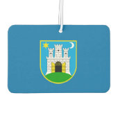 Désodorisant Pour Voiture Drapeau de Zagreb, Croatie Cravate (Dos)