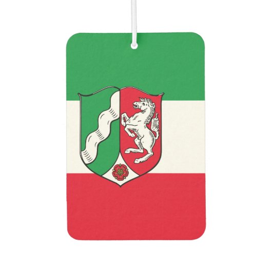 Désodorisant Pour Voiture Drapeau du Bouton Westphalie Pinback de Rhénanie-d (Devant)