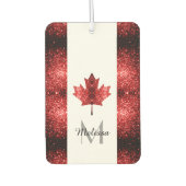 Désodorisant Pour Voiture Drapeau du Canada rouge étincelles Monogram (Devant)