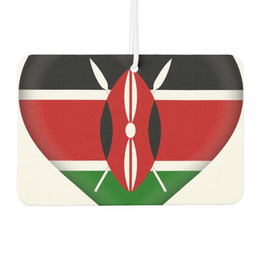 Désodorisant Pour Voiture Drapeau du Kenya (Devant)