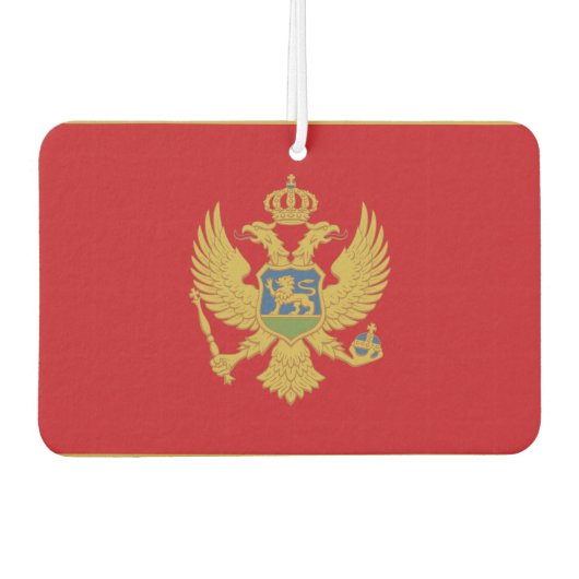Désodorisant Pour Voiture Drapeau du Monténégro (Devant)