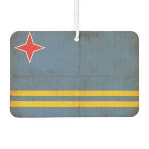 Désodorisant Pour Voiture Drapeau grunge d'Aruba (Pays-Bas)