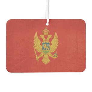 Désodorisant Pour Voiture Drapeau grunge d'État souverain de Monténégro
