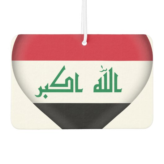Désodorisant Pour Voiture Drapeau Iraq (Iraq) (Devant)