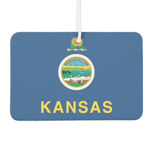 Désodorisant Pour Voiture Drapeau KANSAS - (Devant)