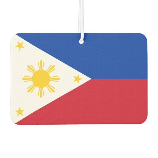 Désodorisant Pour Voiture Drapeau mondial des Philippines (Devant)