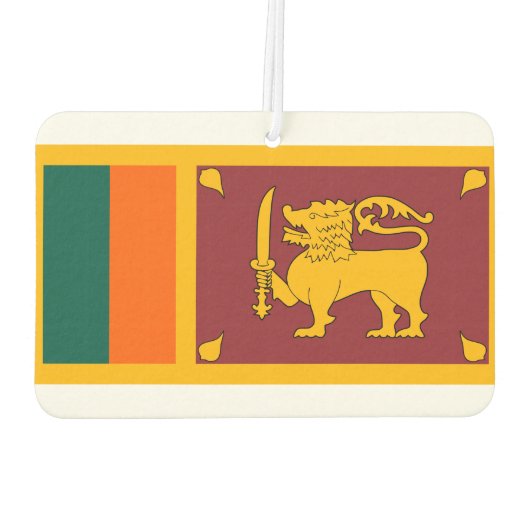 Désodorisant Pour Voiture Drapeau mondial du Sri Lanka (Dos)