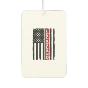 Désodorisant Pour Voiture Drapeau Patriotique Vertical Luckyland Vintage