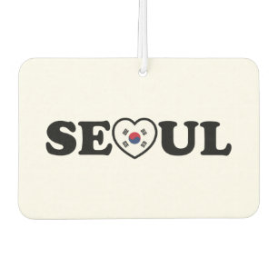 Désodorisant Pour Voiture Drapeau Seoul Love Heart Taegeukgi