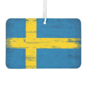 Désodorisant Pour Voiture Drapeau suédois Grunge (Dos)