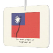 Désodorisant Pour Voiture DRAPEAU TAIWAN Patriotique | Plan Taïwanais (Gauche)