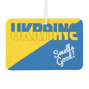 Désodorisant pour voiture drapeau ukrainien époust