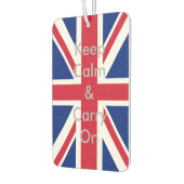 Désodorisant Pour Voiture drapeau union jack garder calme et continuer (Gauche)