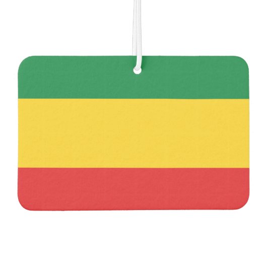 Désodorisant Pour Voiture Drapeau vert, or (jaune) et rouge (Devant)