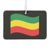 Désodorisant Pour Voiture Drapeau vert, or (jaune) et rouge (Dos)