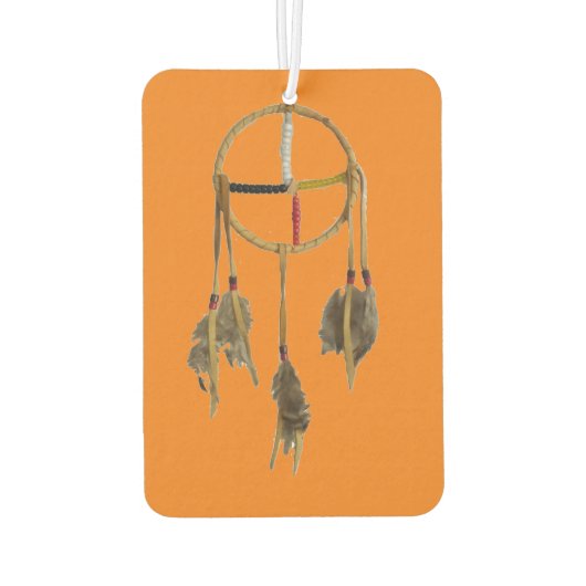 Désodorisant Pour Voiture Dream Catcher Orange Rectangle Freshener (Dos)
