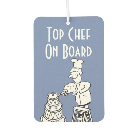 Désodorisant Pour Voiture Drôle Caricature du meilleur chef (Devant)