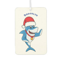 Drôle dessin animé de requin de Noël