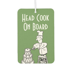 Désodorisant Pour Voiture Drôle Head Cook Cartoon