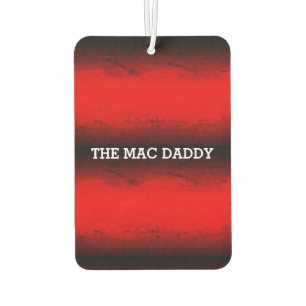 Désodorisant Pour Voiture Drôle Le Mac Daddy Rouge et Noir Dégradé Grunge