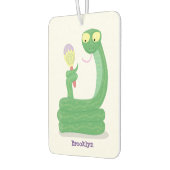 Désodorisant Pour Voiture Drôle serpent vert avec caricature maraca (Gauche)