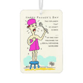 Désodorisant Pour Voiture Drôle social Fête des pères (Dos)