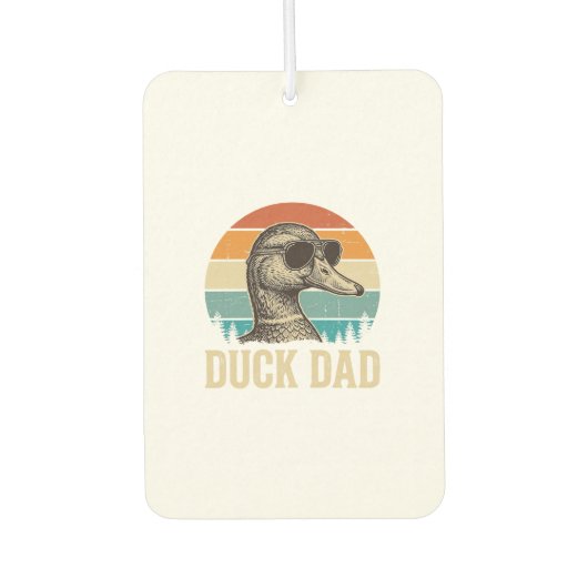 Désodorisant Pour Voiture Duck Dad Vintage Engraving Retro Sunset Shirt Desi (Devant)