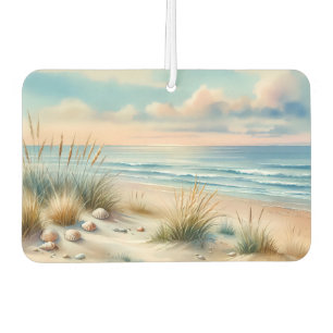 Désodorisant Pour Voiture Dunes côtières pastel à l'aquarelle