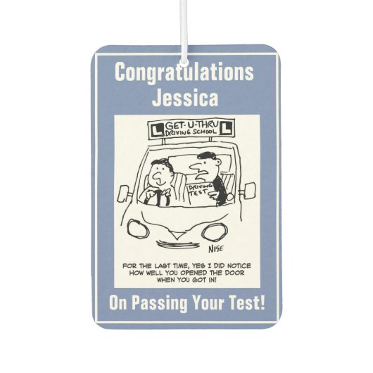 Désodorisant Pour Voiture École de conduite. Entrée de porte notée de l'exam (Devant)