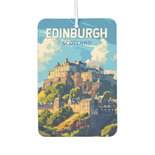 Désodorisant Pour Voiture Edinburgh Scotland Travel Art Vintage