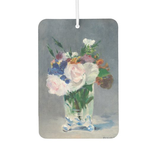 Désodorisant Pour Voiture Edouard Manet - Fleurs dans un Vase de Cristal (Devant)