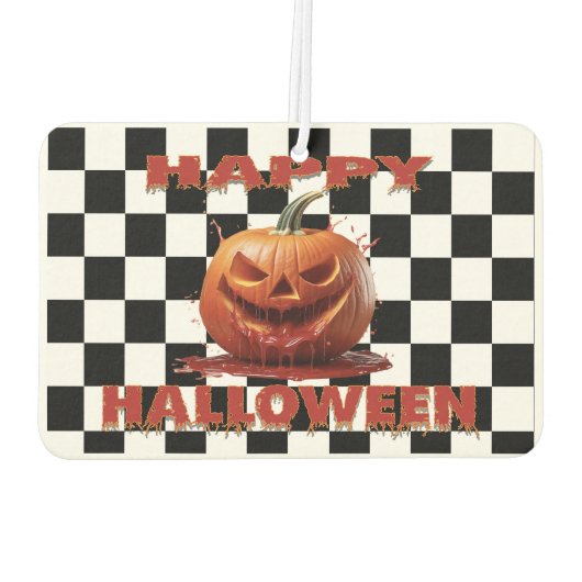 Désodorisant Pour Voiture Éffrayant Citrouille sanglant Halloween (Dos)
