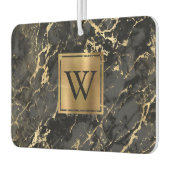 Désodorisant Pour Voiture Elegant Black Gold Marble Monogram (Gauche)