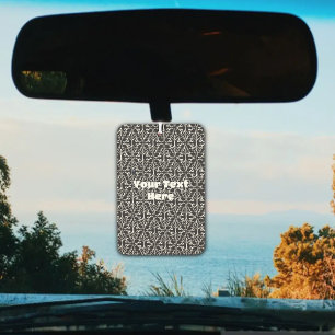 Désodorisant Pour Voiture Elégant Damask noir blanc Motif rouleaux