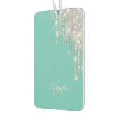 Désodorisant Pour Voiture Élégant Turquoise, Parties scintillant argentée (Gauche)