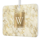 Désodorisant Pour Voiture Elegant White Gold Marble Monogram (Gauche)