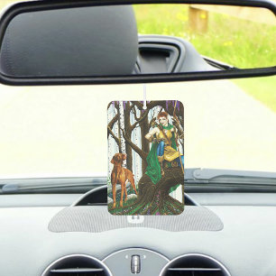Désodorisant Pour Voiture Elfe de fantasy archer Vizsla Chien Forêt enchanté