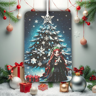Désodorisant Pour Voiture Elfe de Noël avec Kitten.
