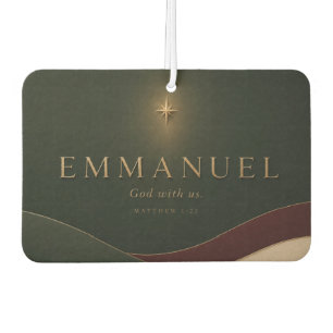 Désodorisant Pour Voiture EMMANUEL   Matthieu 1:23 Chrétien