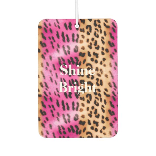 Désodorisant Pour Voiture Empreinte de léopard or rose (Devant)