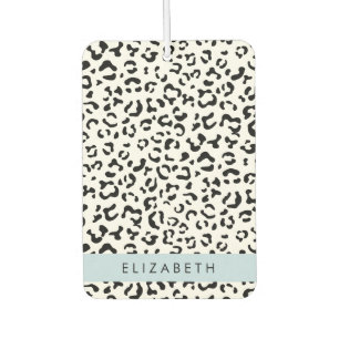 Désodorisant Pour Voiture Empreinte de léopard, Spots, Noir Et Blanc, Votre