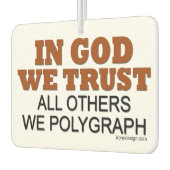 Désodorisant Pour Voiture En Dieu, Nous Avons Confiance. Tous Les Autres Que (Gauche)