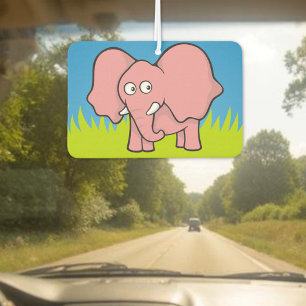 Désodorisant pour voiture en forme d'éléphant rose