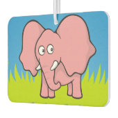 Désodorisant pour voiture en forme d'éléphant rose (Gauche)