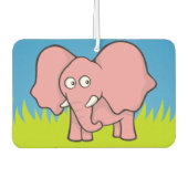 Désodorisant pour voiture en forme d'éléphant rose (Devant)