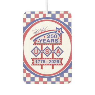 Désodorisant Pour Voiture Enseigne de marquise rétro USA 250e anniversaire 1